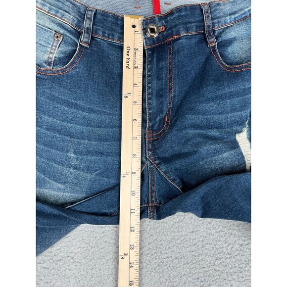 Ace of Diamond Western Bootcut Cowboy Distressed Jeans Men's 30x31 Blue Rodeo - Picture 5 of 11